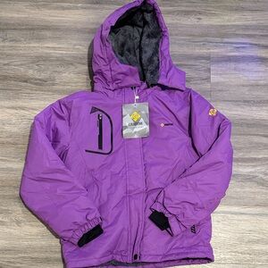 Gerry Weber Kids Purple Hooded Puffer Coat